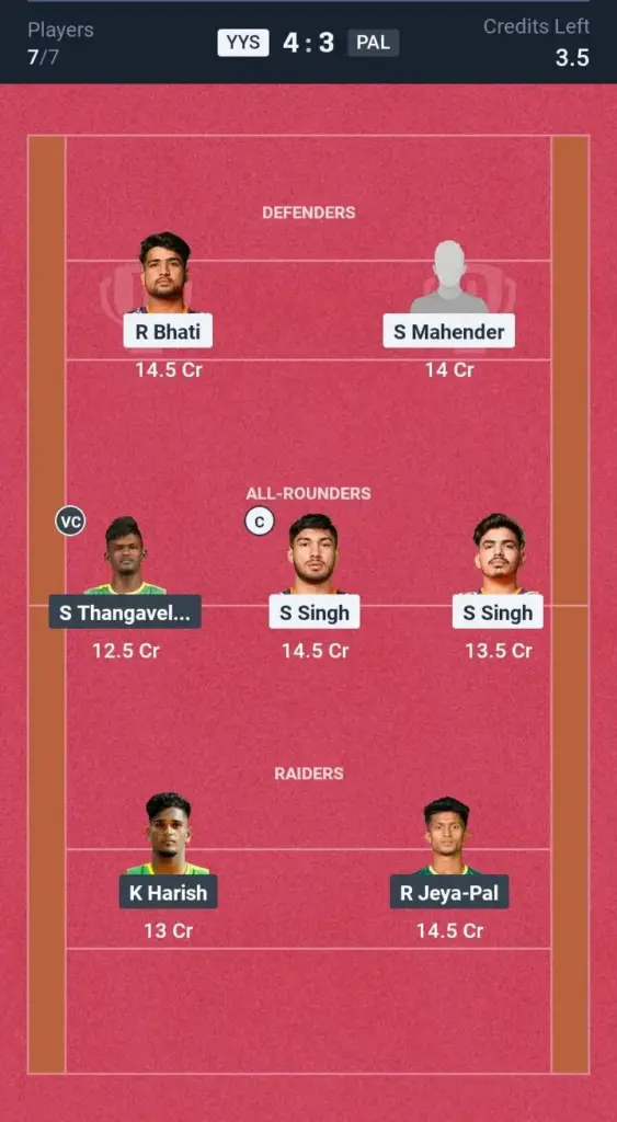 YYS vs PAL Small League Team