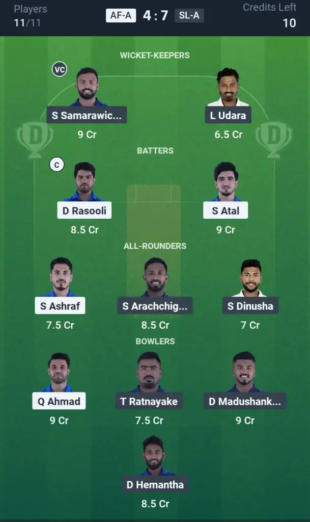 AF-A vs SL-A Grand Team