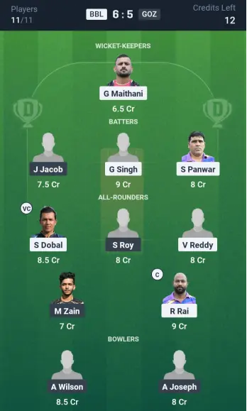 BBL vs GOZ Small League Team