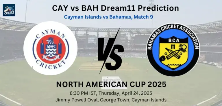CAY vs BAH Dream11 Prediction