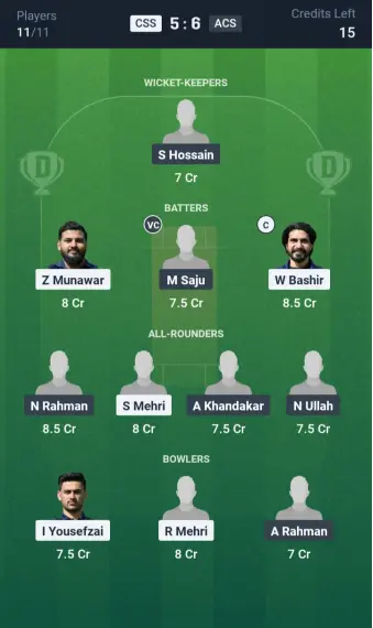 CSS vs ACS Grand League Team