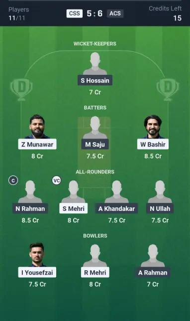 CSS vs ACS Small League Team