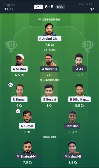 DKR vs MSU Grand League Team