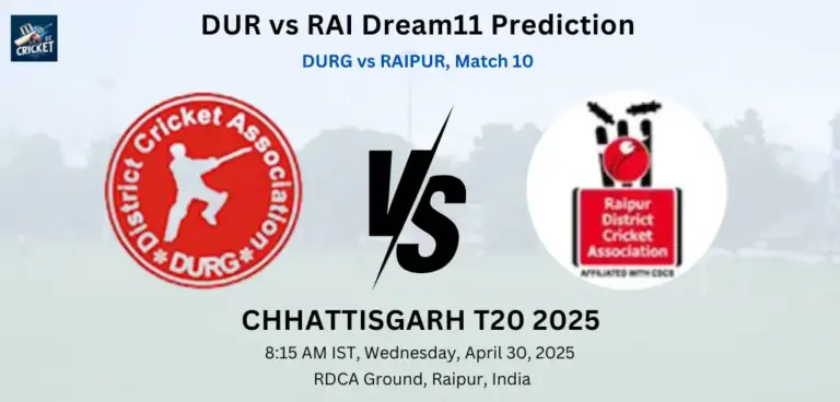DUR vs RAI Dream11 Prediction