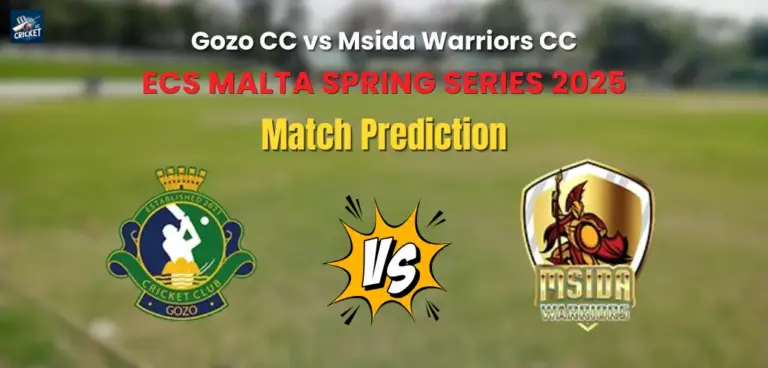 Gozo CC vs Msida Warriors CC Match Prediction