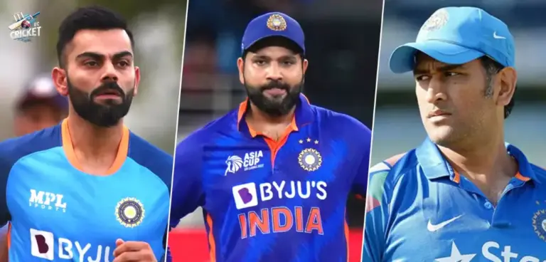 Ms Dhoni, Virat Kohli and Rohit Sharma