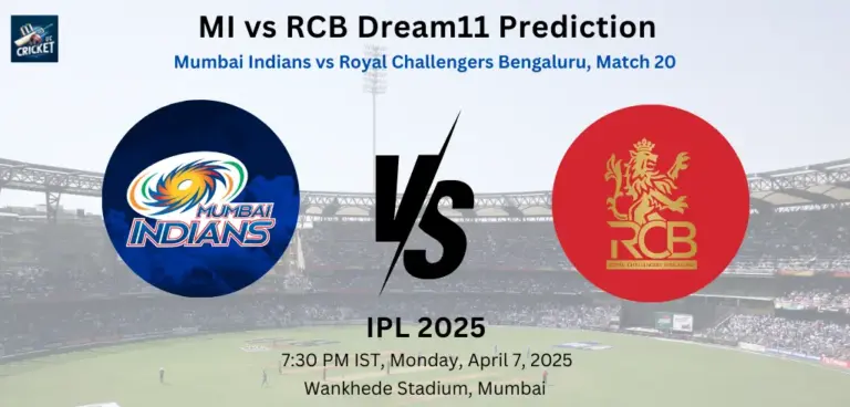 MI vs RCB Dream11 Prediction