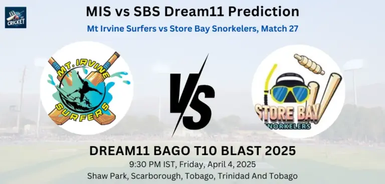 MIS vs SBS Dream11 Prediction