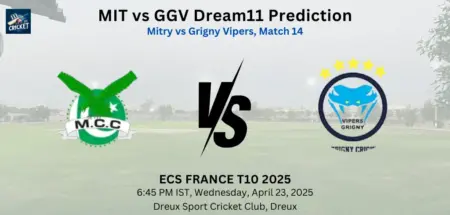 MIT vs GGV Dream11 Prediction: Today’s Match 14 – Fantasy Cricket Tips, Captain Choices, Playing XI & Injury Updates – ECS France T10 2025 MIT vs GGV Dream11 Prediction