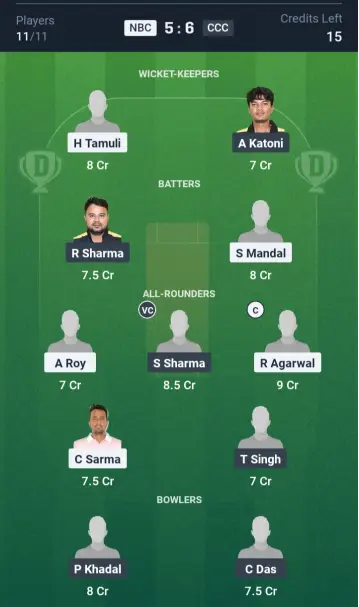 NBC vs CTC Grand League Team
