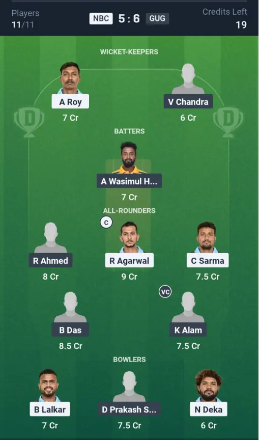 NBC vs GUG Grand League Team