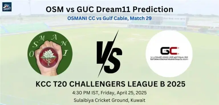 OSM vs GUC Dream11 Prediction