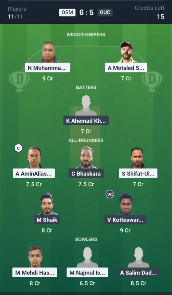 OSM vs GUC GL Team
