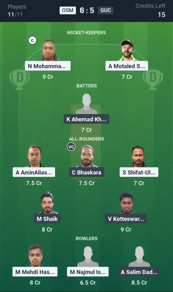 OSM vs GUC SL Team