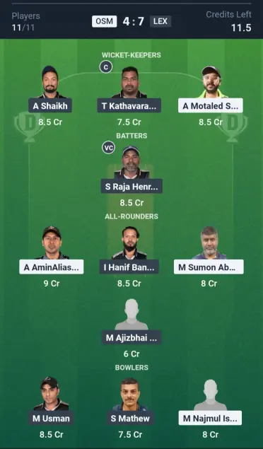 OSM vs LEX Small League Team