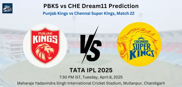 PBKS vs CHE Dream11 Prediction