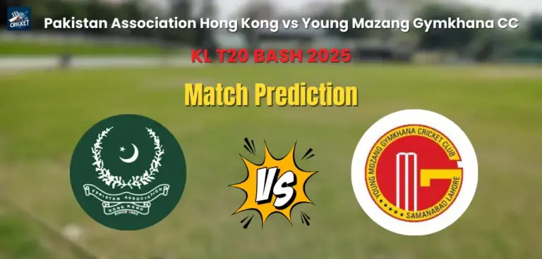 Pakistan Association Hong Kong vs Young Mazang Gymkhana CC Match Prediction