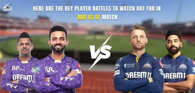 Player Battles in KKR vs GT IPL 2025 Clash
