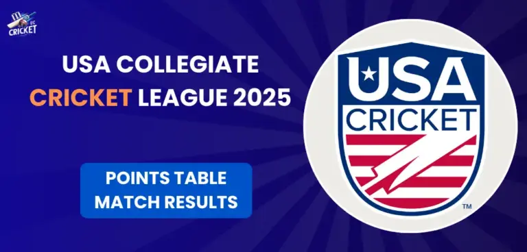 Points Table of USA Collegiate Cricket League 2025