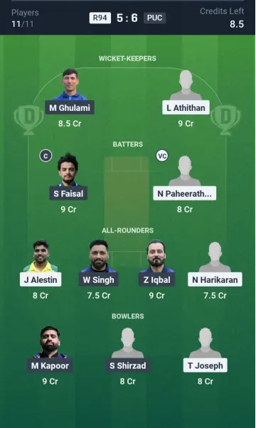 R94 vs PUC Grand League Team