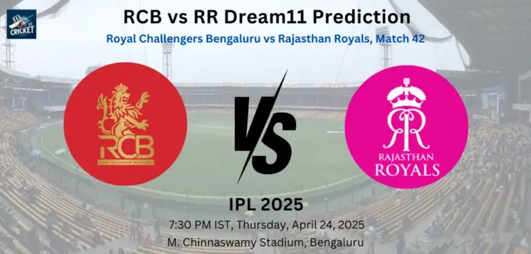 RCB vs RR Dream11 Prediction