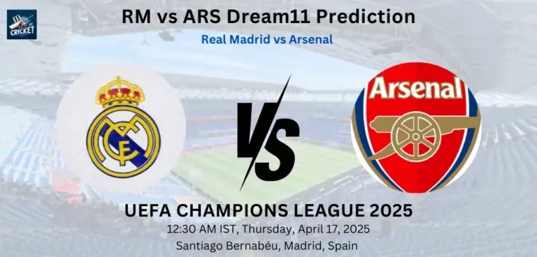 RM vs ARS Dream11 Prediction