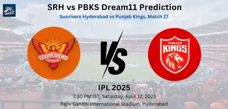 SRH vs PBKS Dream11 Prediction