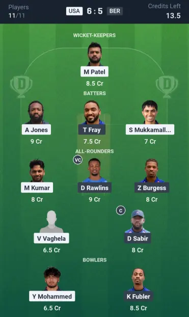 USA vs BER Small League Team