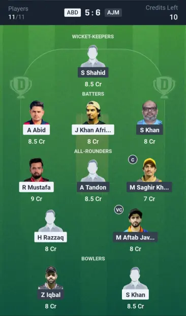 ABD vs AJM Small League Team