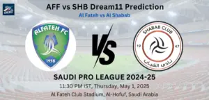 AFF vs SHB Dream11 Prediction