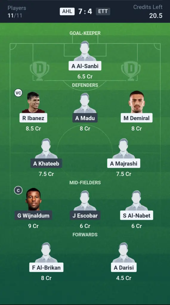 AHL vs ETT Grand League Team