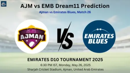 AJM vs EMB Dream11 Prediction