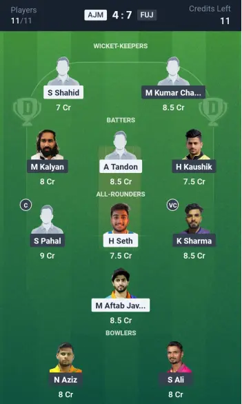 AJM vs FUJ Grand League Team