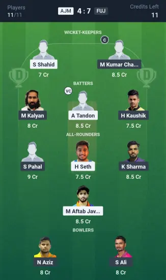 AJM vs FUJ Small League Team
