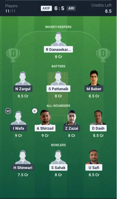 AKIF vs ARI Grand League Team