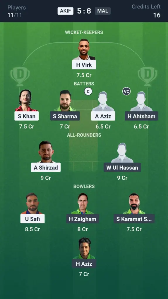 AKIF vs MAL Small League Team