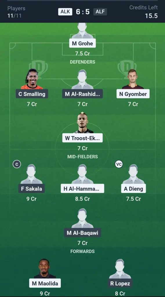 ALK vs ALF Small League Team