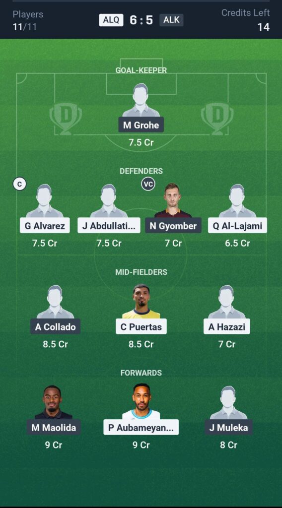 ALQ vs ALK Grand League Team