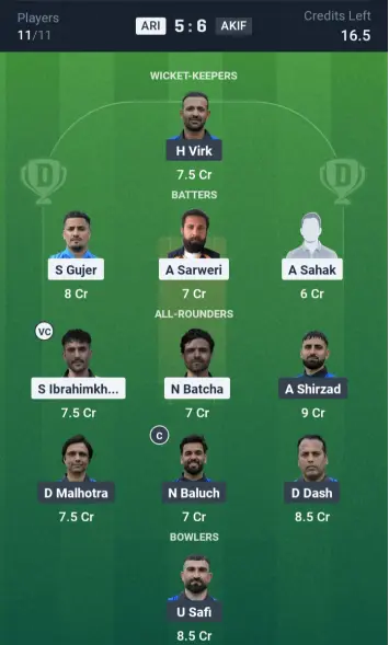 ARI vs AKIF Grand League Team