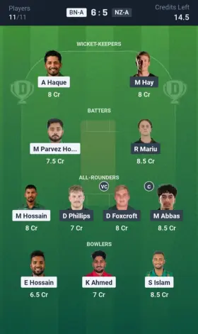 BAN-A vs NZ-A Small League Team