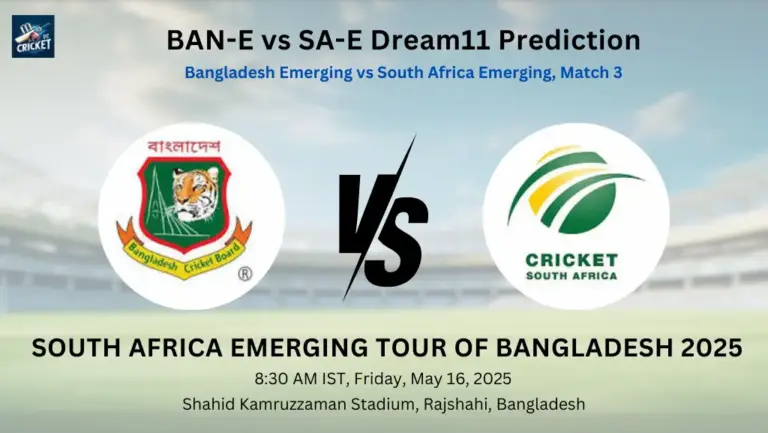 BAN-E vs SA-E Dream11 Prediction