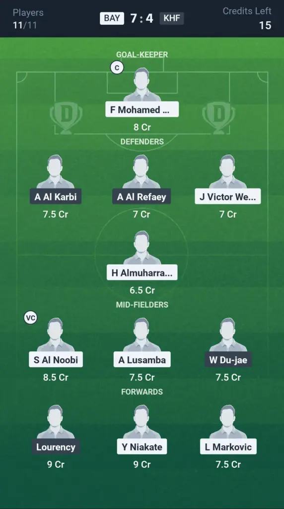 BAY vs KHF Small League Team