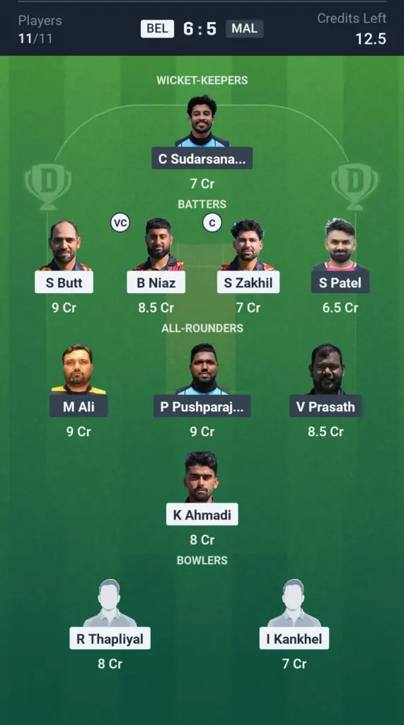BEL vs MAL Small League Team