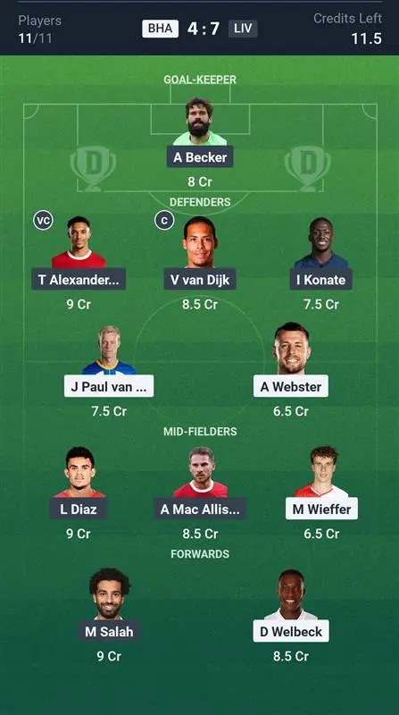 BHA vs LIV Small League Team