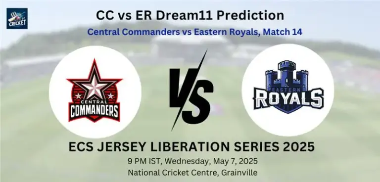 CC vs ER Dream 11 Prediction
