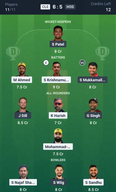CLE vs HOS Grand League Team