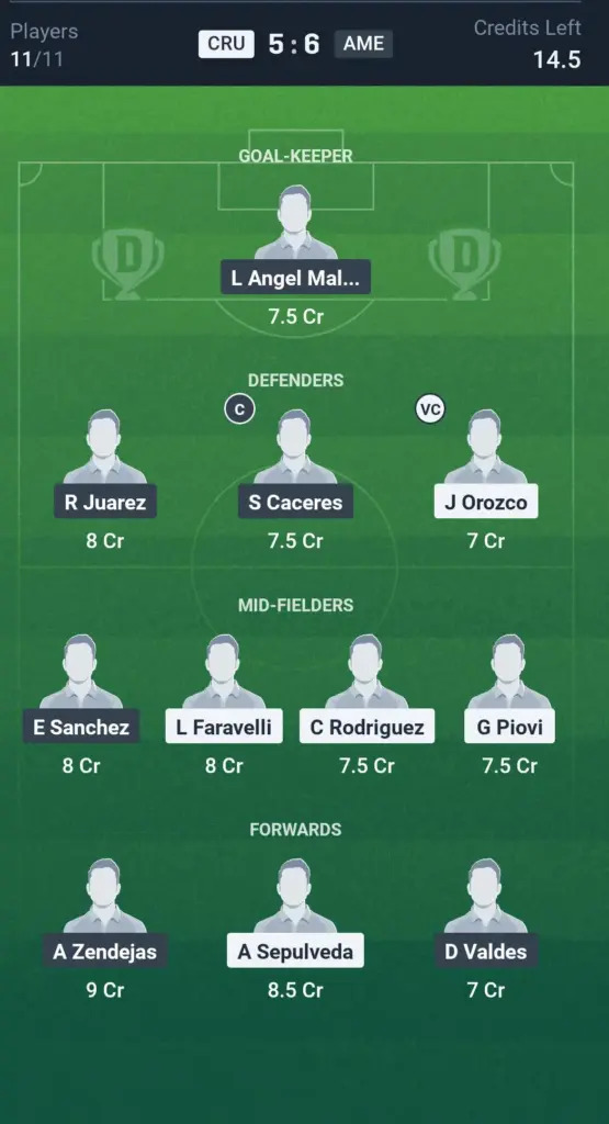 CRU vs AME Small League Team