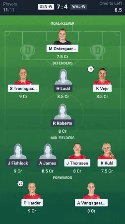 DEN-W vs WAL-W GL Tam