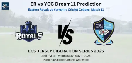ER vs YCC Dream11 Prediction