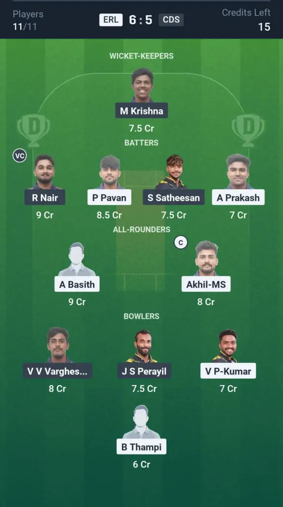 ERL vs CDS Small League Team